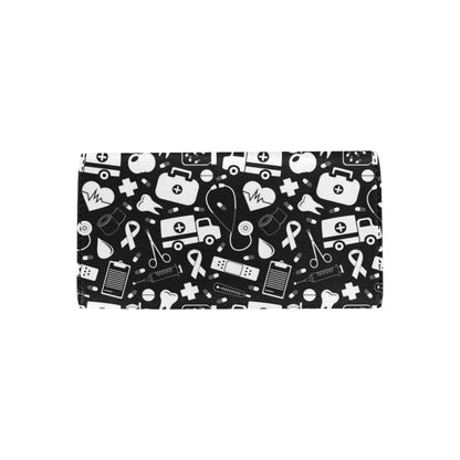 Medical Pattern Print Design 01 Women's Trifold Wallet