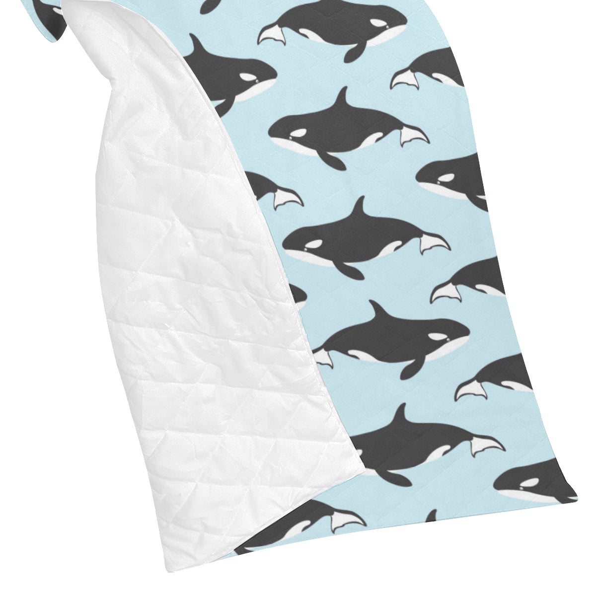 Killer Whale Pattern Print Design 01 Premium Quilt