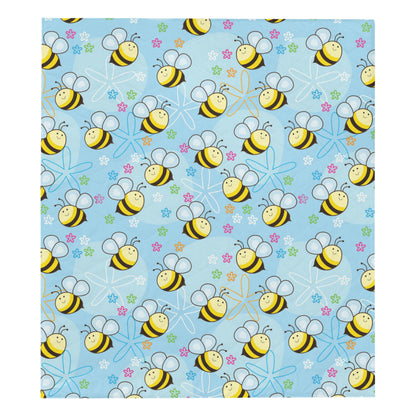Bee Pattern Print Design BEE03 Premium Quilt