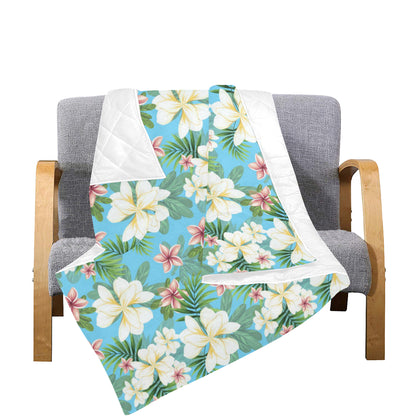 Plumeria Pattern Print Design PM028 Premium Quilt