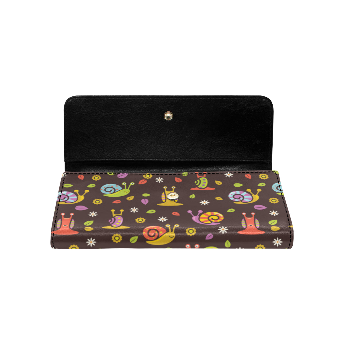 Snail Pattern Print Design 01 Women's Trifold Wallet