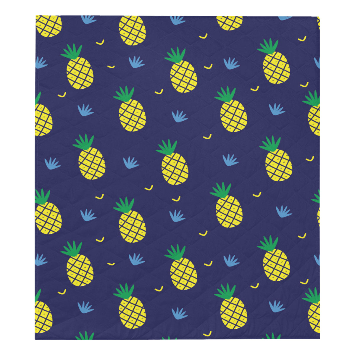 Pineapple Pattern Print Design A01 Premium Quilt