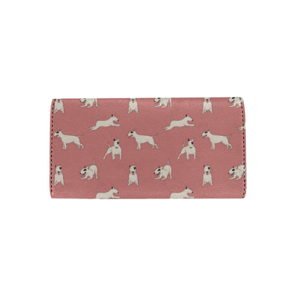 Bull Terriers Pattern Print Design 09 Women's Trifold Wallet