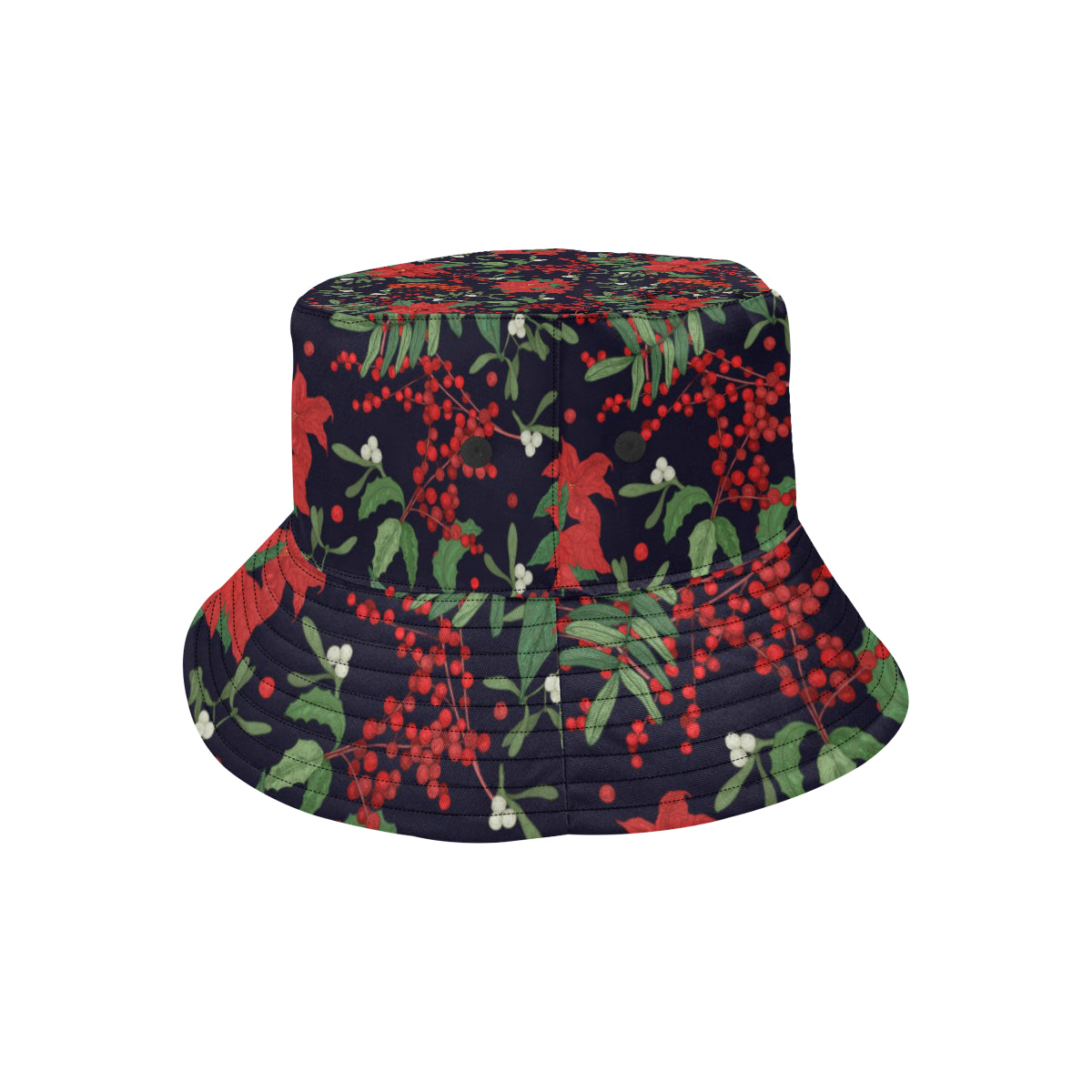 Poinsettia Pattern Print Design POT02 Unisex Bucket Hat