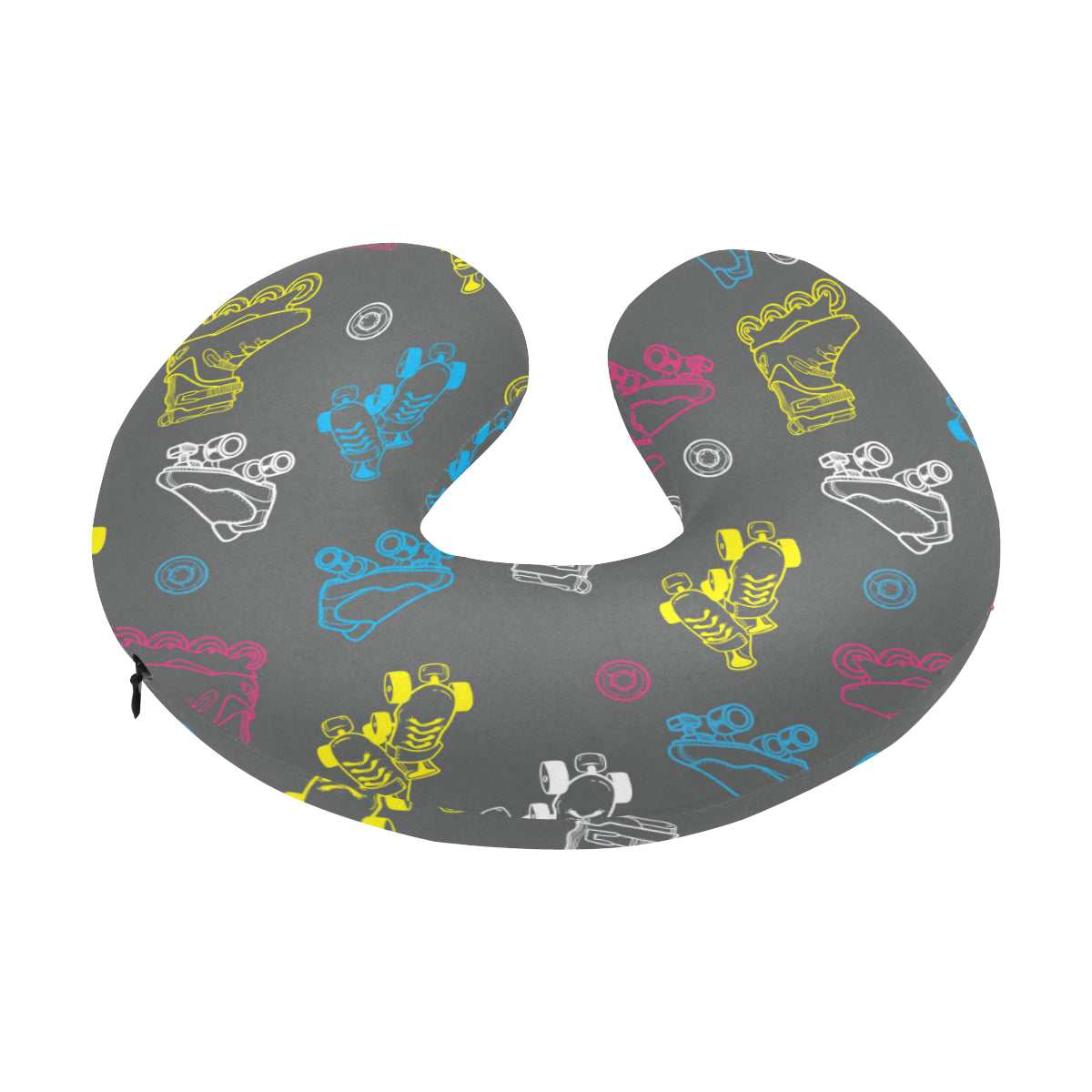 Roller skate Pattern Print Design A02 U-Shaped Travel Neck Pillow