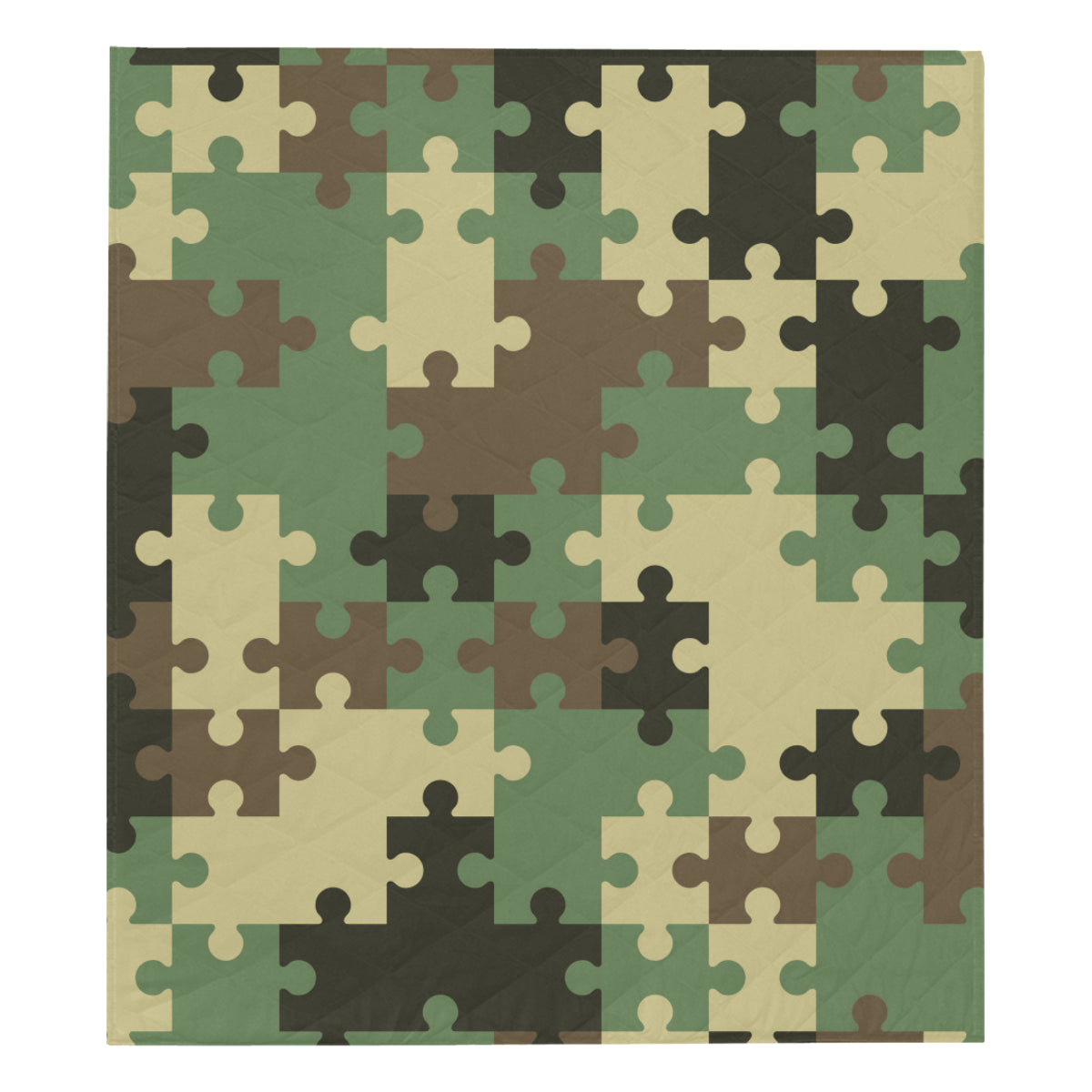 Puzzle Camo Pattern Print Design A03 Premium Quilt
