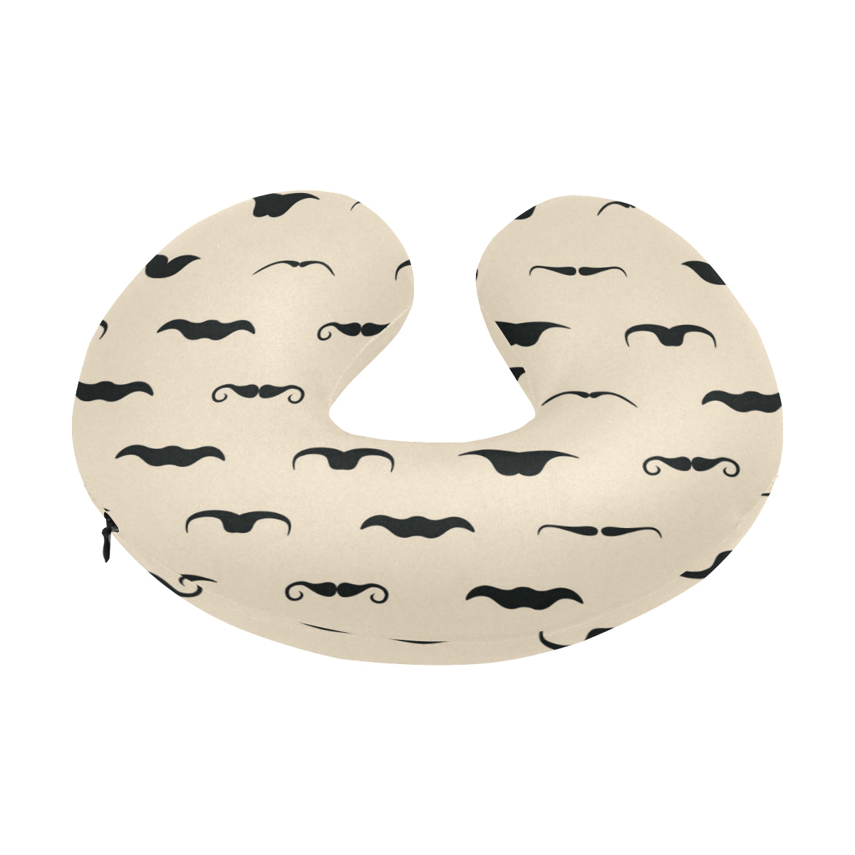 Mustache Pattern Print Design A03 U-Shaped Travel Neck Pillow