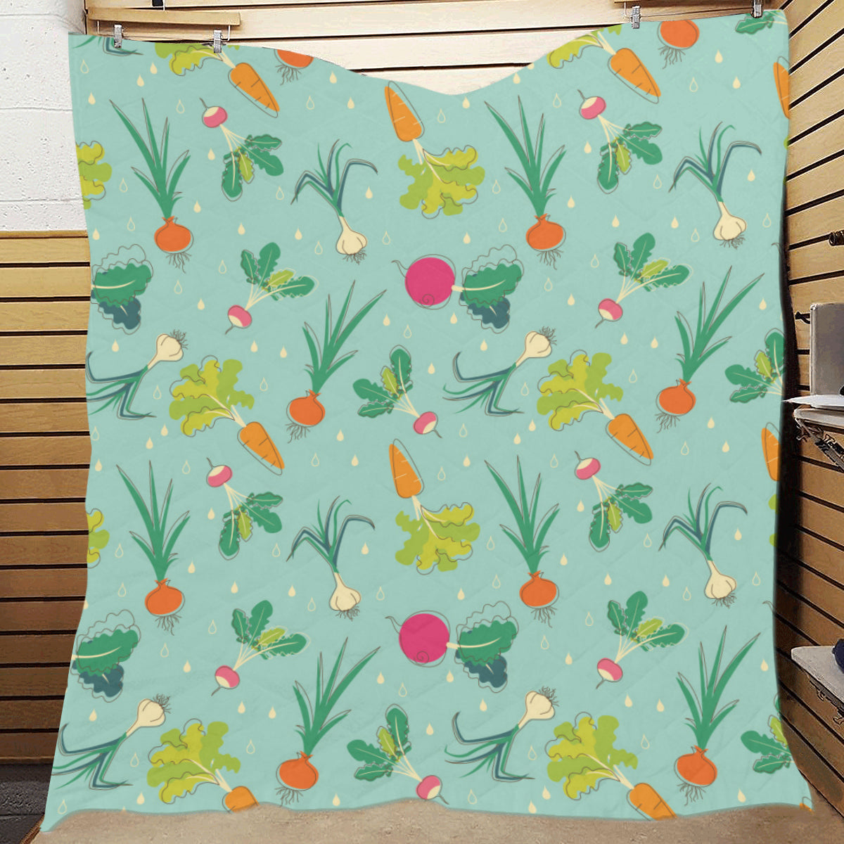 Radish Pattern Print Design A01 Premium Quilt