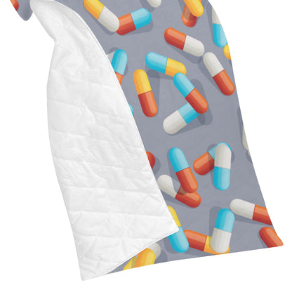Pill Pattern Print Design A01 Premium Quilt