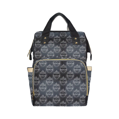 Christian Heart Tattoo Style Diaper Bag Backpack