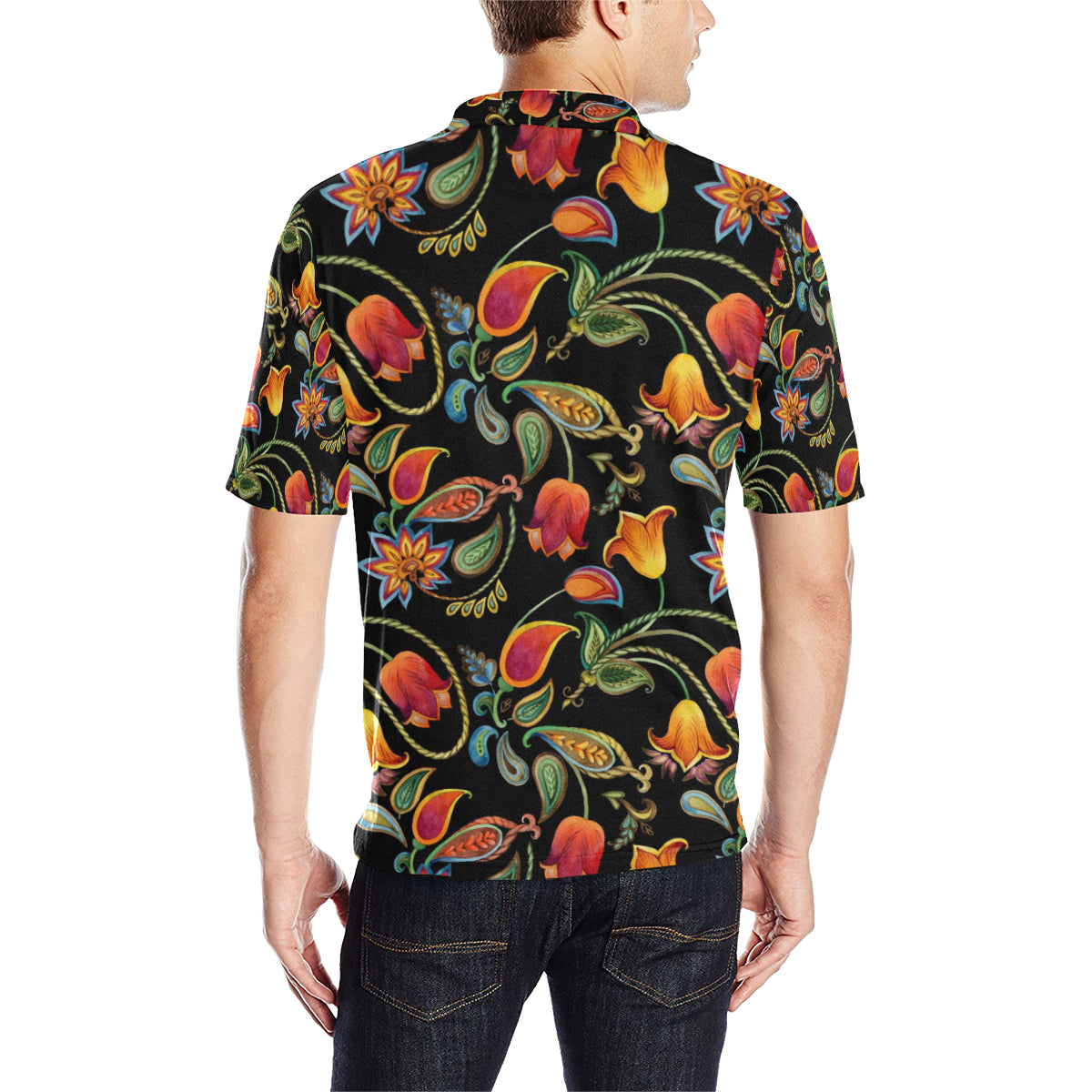 Tulip Boho Pattern Print Design TP09 Men Polo Shirt