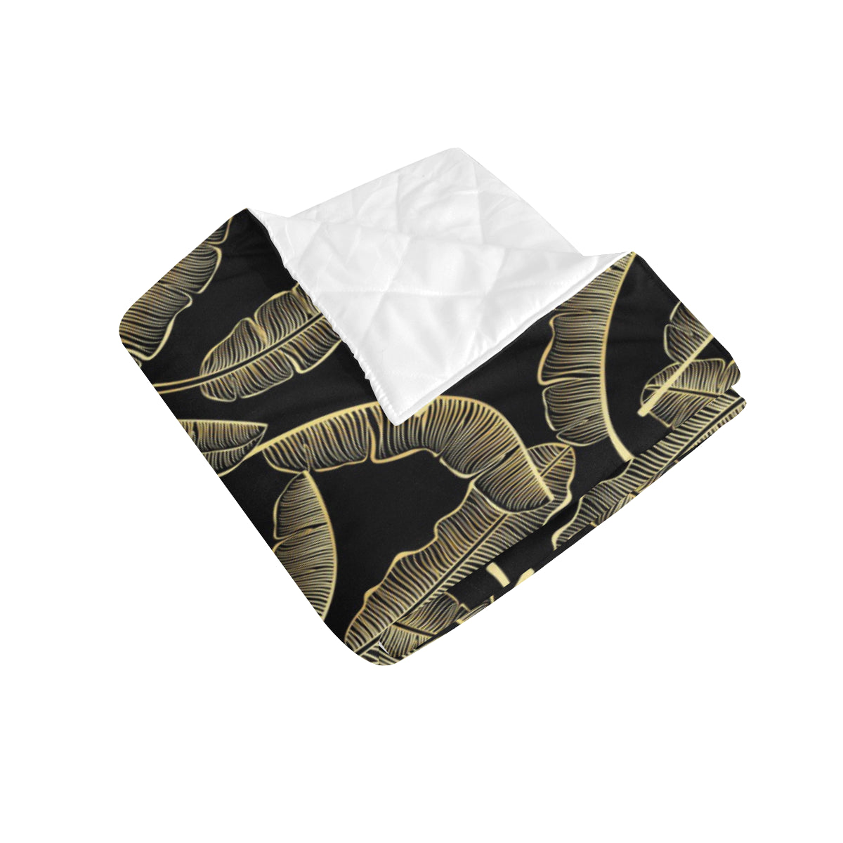 Banana Leaf Pattern Print Design BL07 Premium Quilt