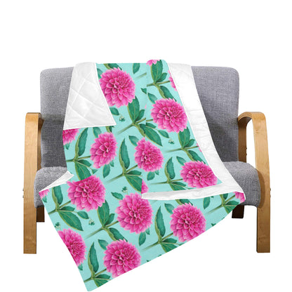 Dahlia Pattern Print Design DH08 Premium Quilt