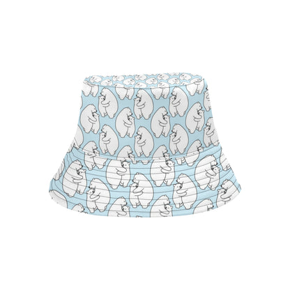 Polar Bear Pattern Print Design PB08 Unisex Bucket Hat