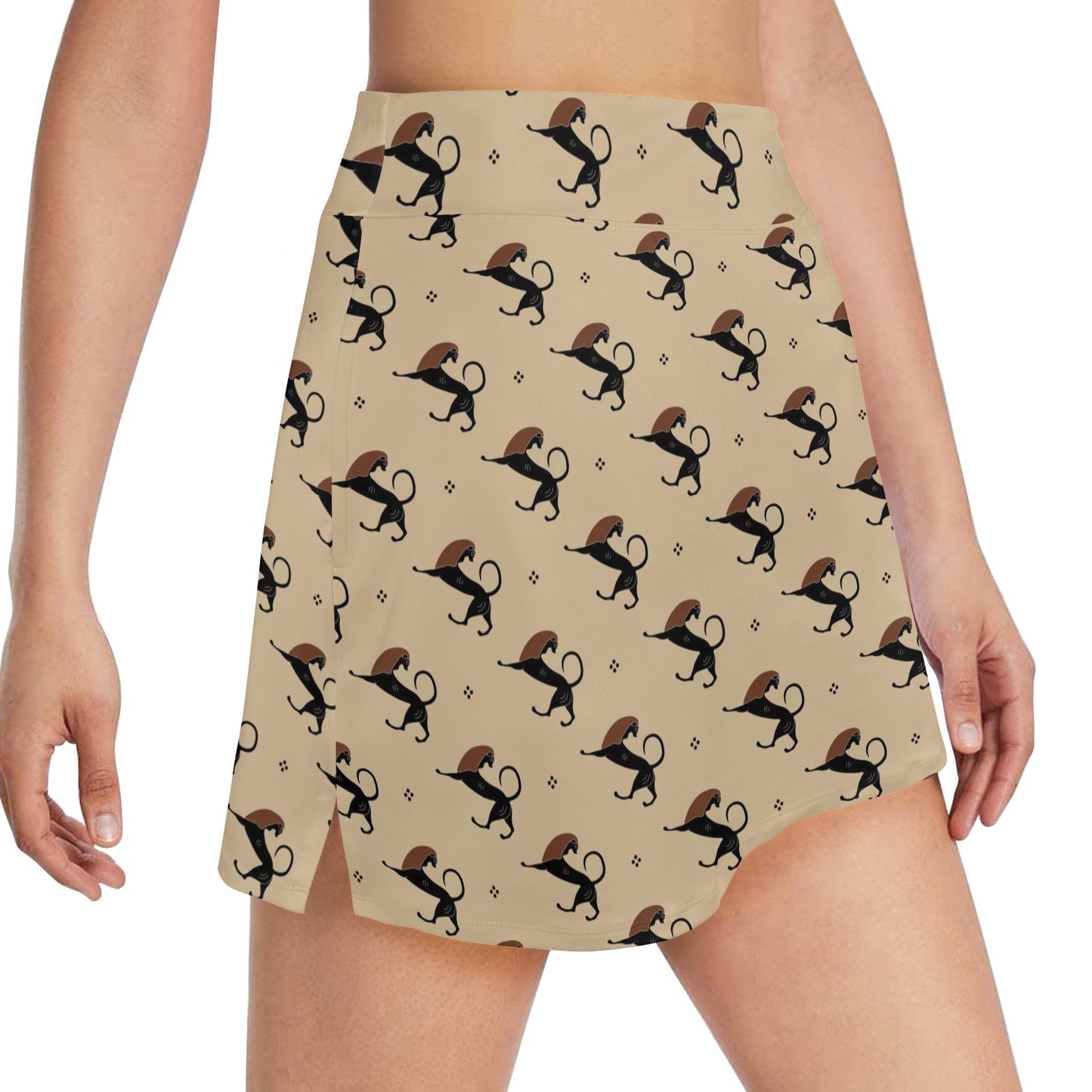 Ancient Greek Print Design LKS3011 17" Golf & Pickleball Skort with Pockets
