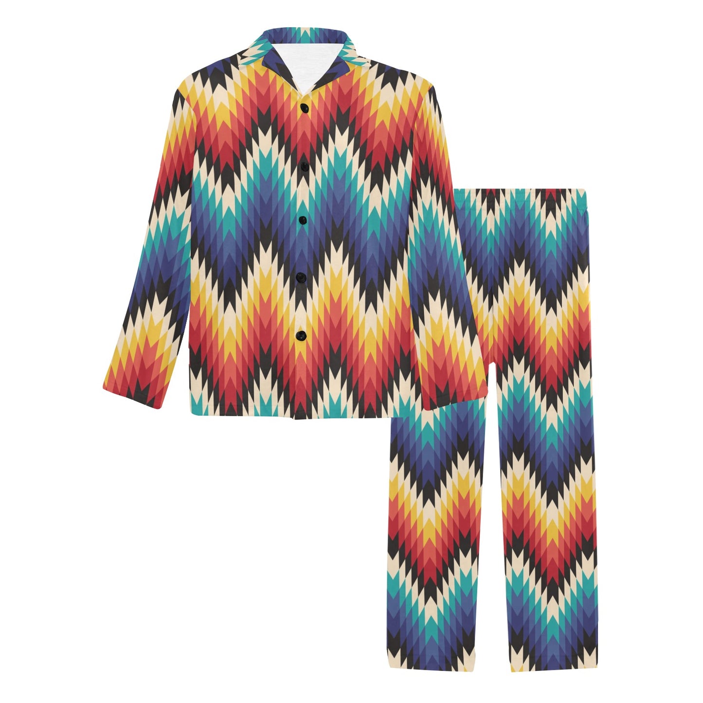 Tribal Aztec Men's Long Pajama Set