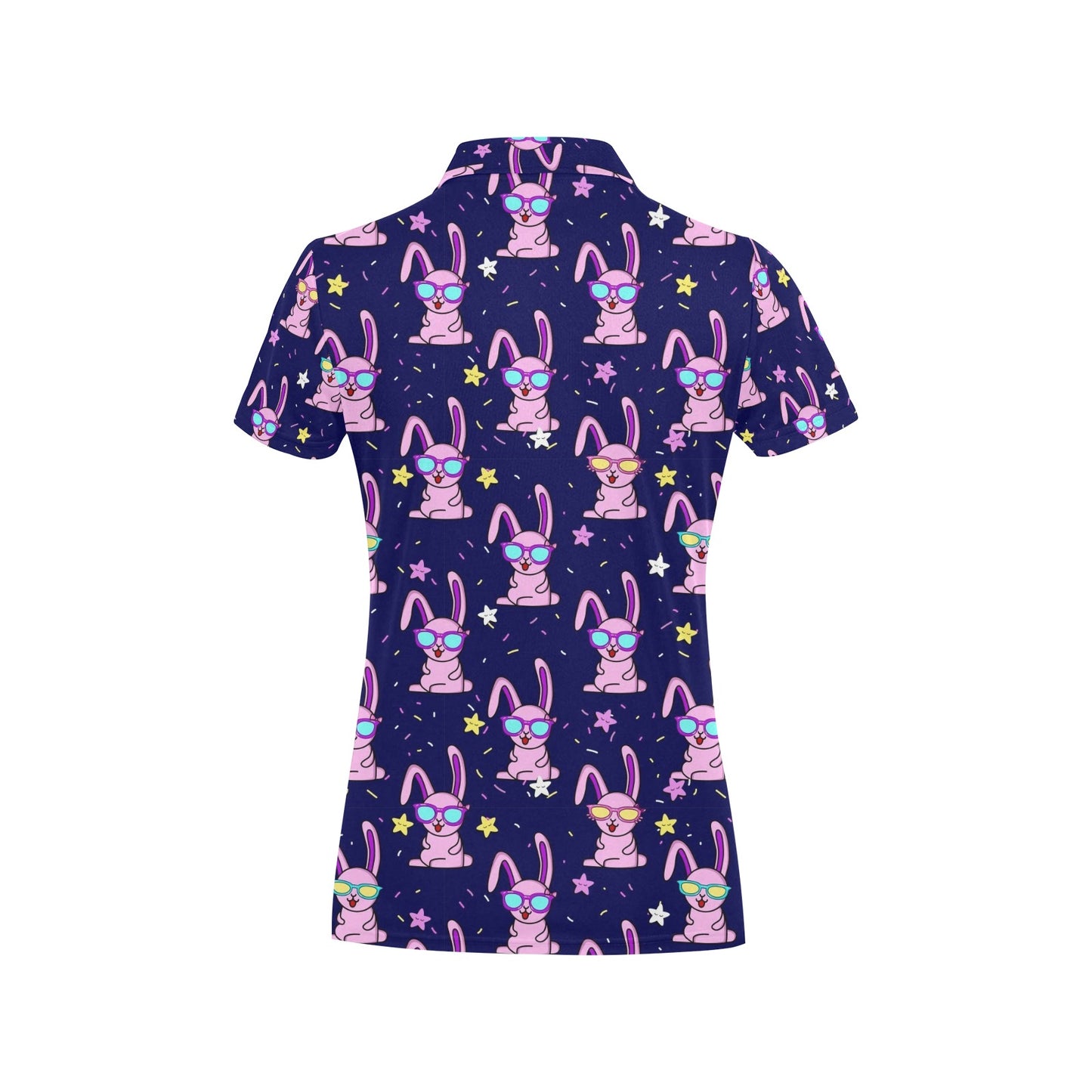 Rabbit Baby Pattern Print Design RB015 Women's Polo Shirt