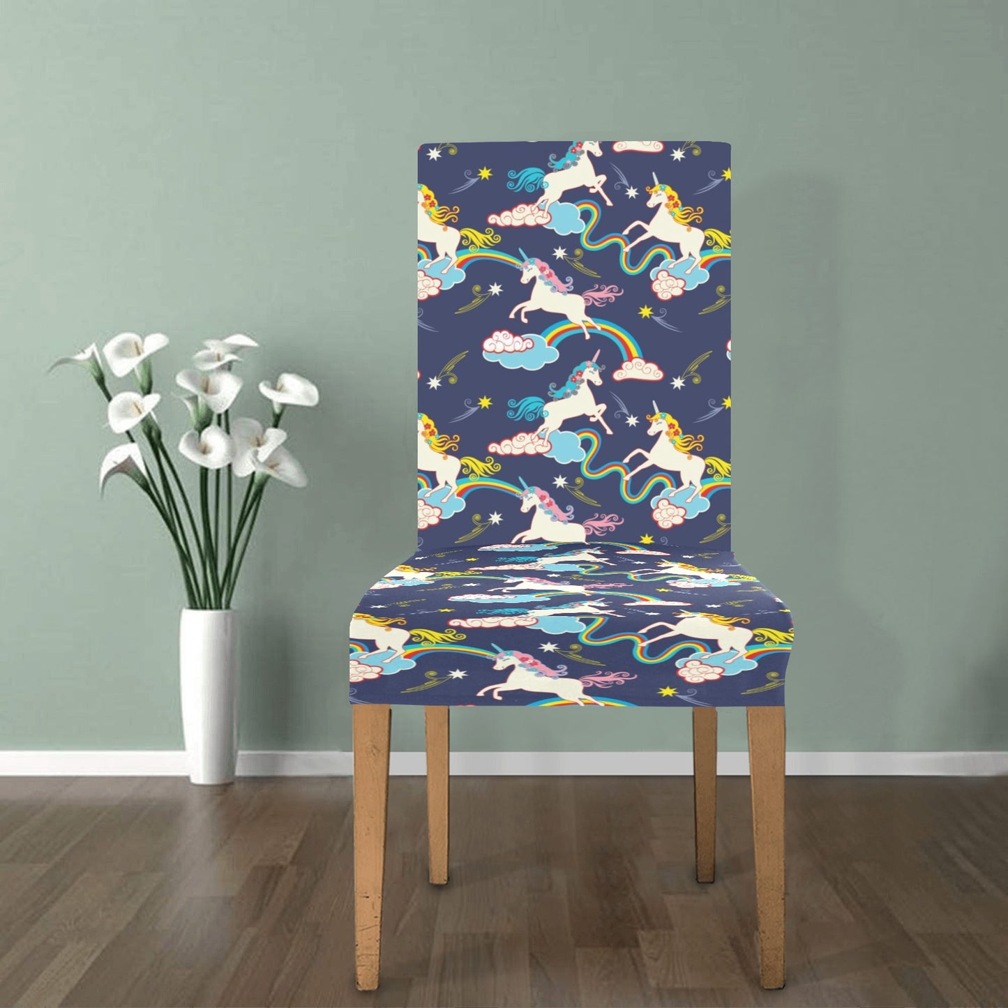 Unicorn Print Design LKS304 Dining Chair Slipcover