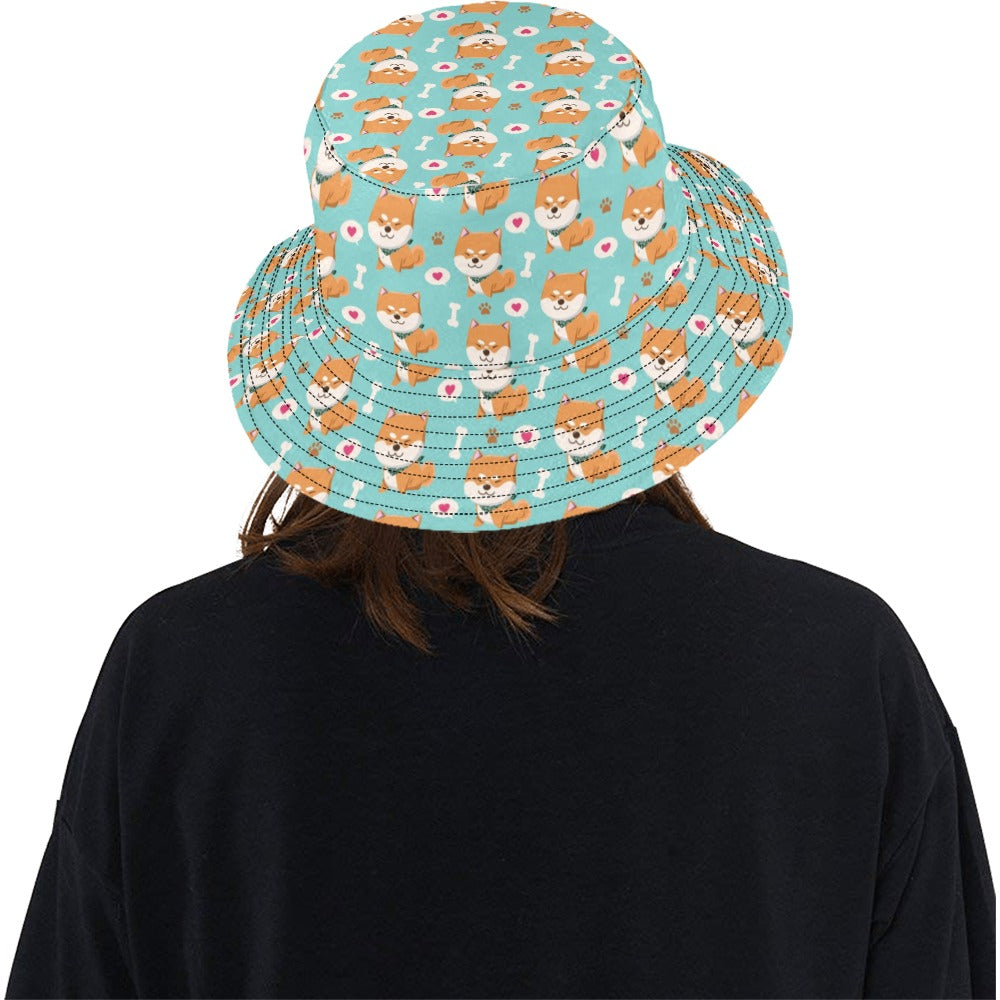 Shiba Inu Print Design LKS3013 Unisex Bucket Hat