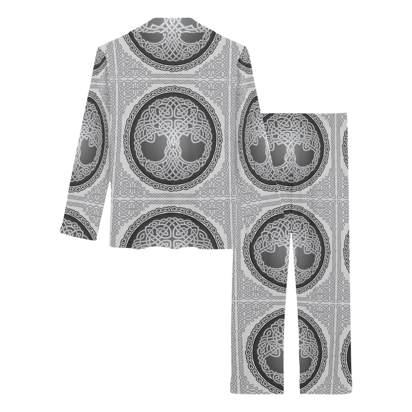 Celtic Tree of life Print Women's Long Pajama Set