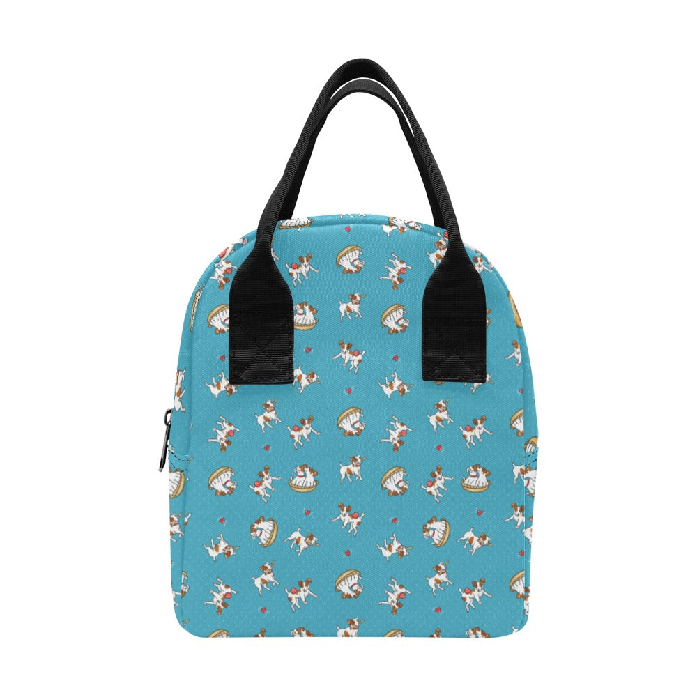 Russell Terriers Playing Print Design LKS305 Insulated Lunch Bag
