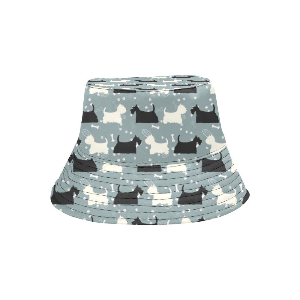 Scottish Terriers Print Design LKS301 Unisex Bucket Hat