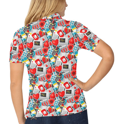 Phlebotomist Medical Themed Women's Polo Shirt