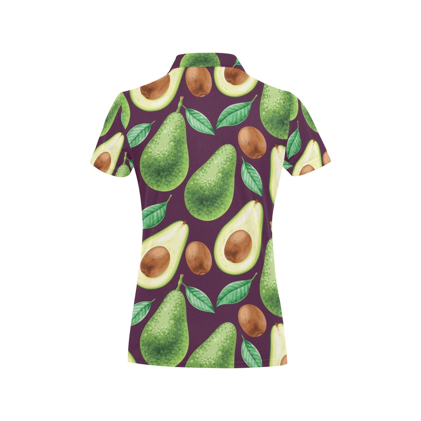 Avocado Pattern Print Design AC08 Women's Polo Shirt