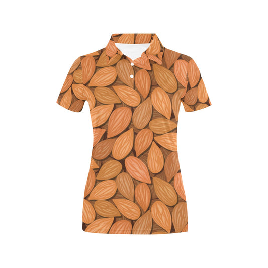 Almond Pattern Print Design 01 Women's Polo Shirt