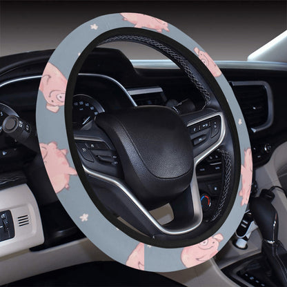 Pig Print Design LKS405 Steering Wheel Cover with Elastic Edge