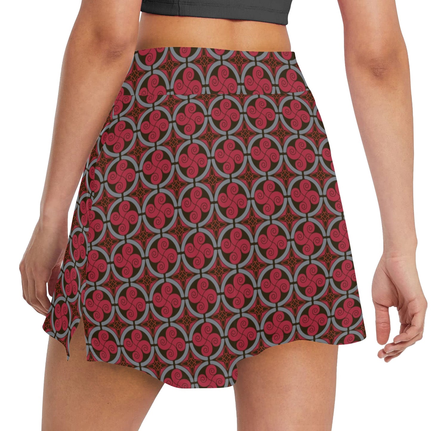 Vikings Print Design LKS301 17" Golf & Pickleball Skort with Pockets