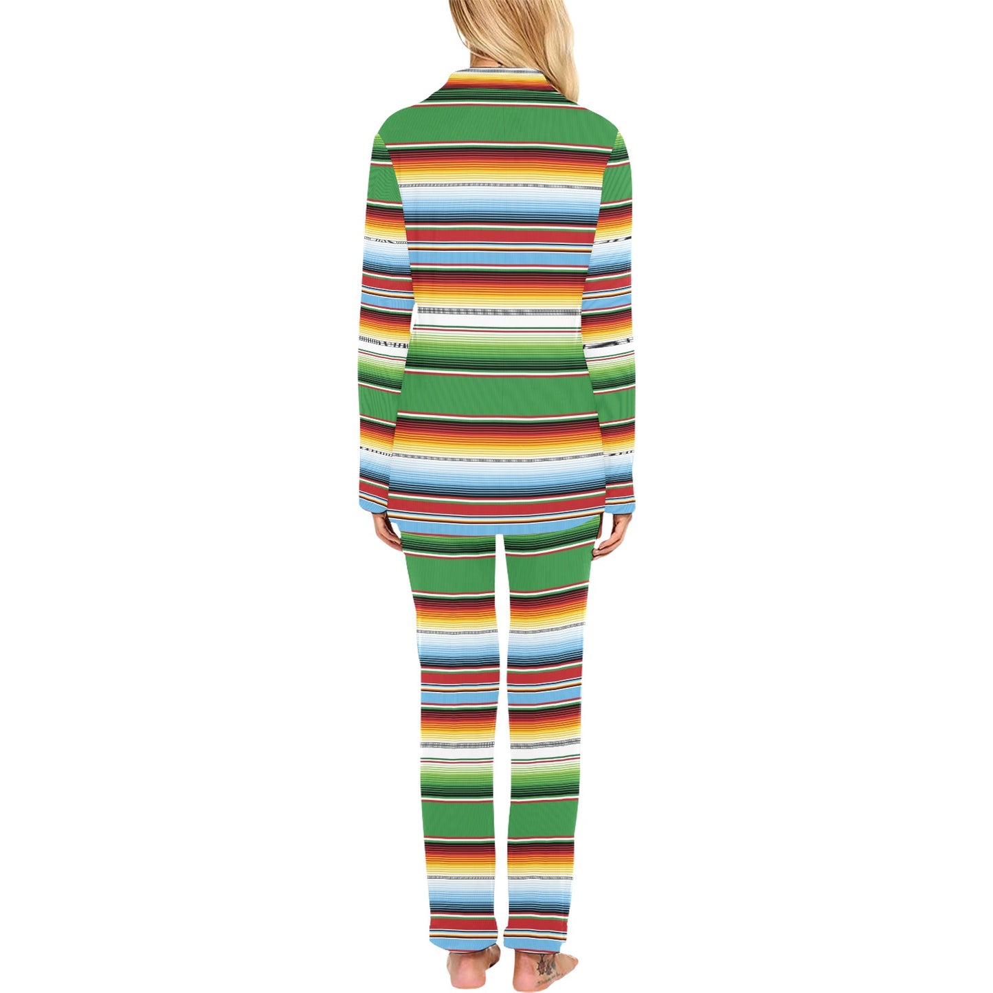 Serape Print Design LKS302 Women's Long Pajama Set
