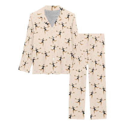 Cheerleader Pattern Print Design 03 Women's Long Pajama Set