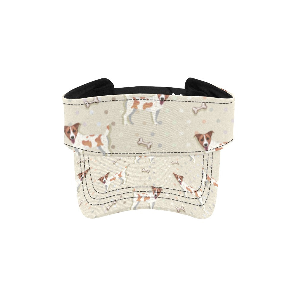 Russell Terriers With Bone Print Design LKS302 Unisex Sun Visor