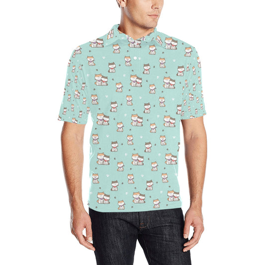 Shiba Inu Print Design LKS302 Men Polo Shirt