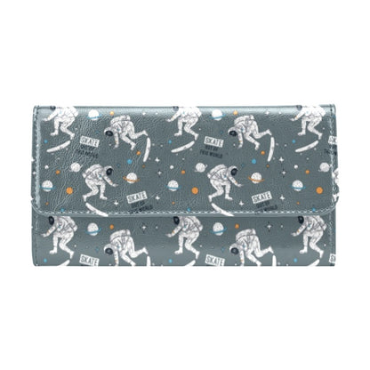 Skateboard Print Design LKS306 Women's Trifold Wallet