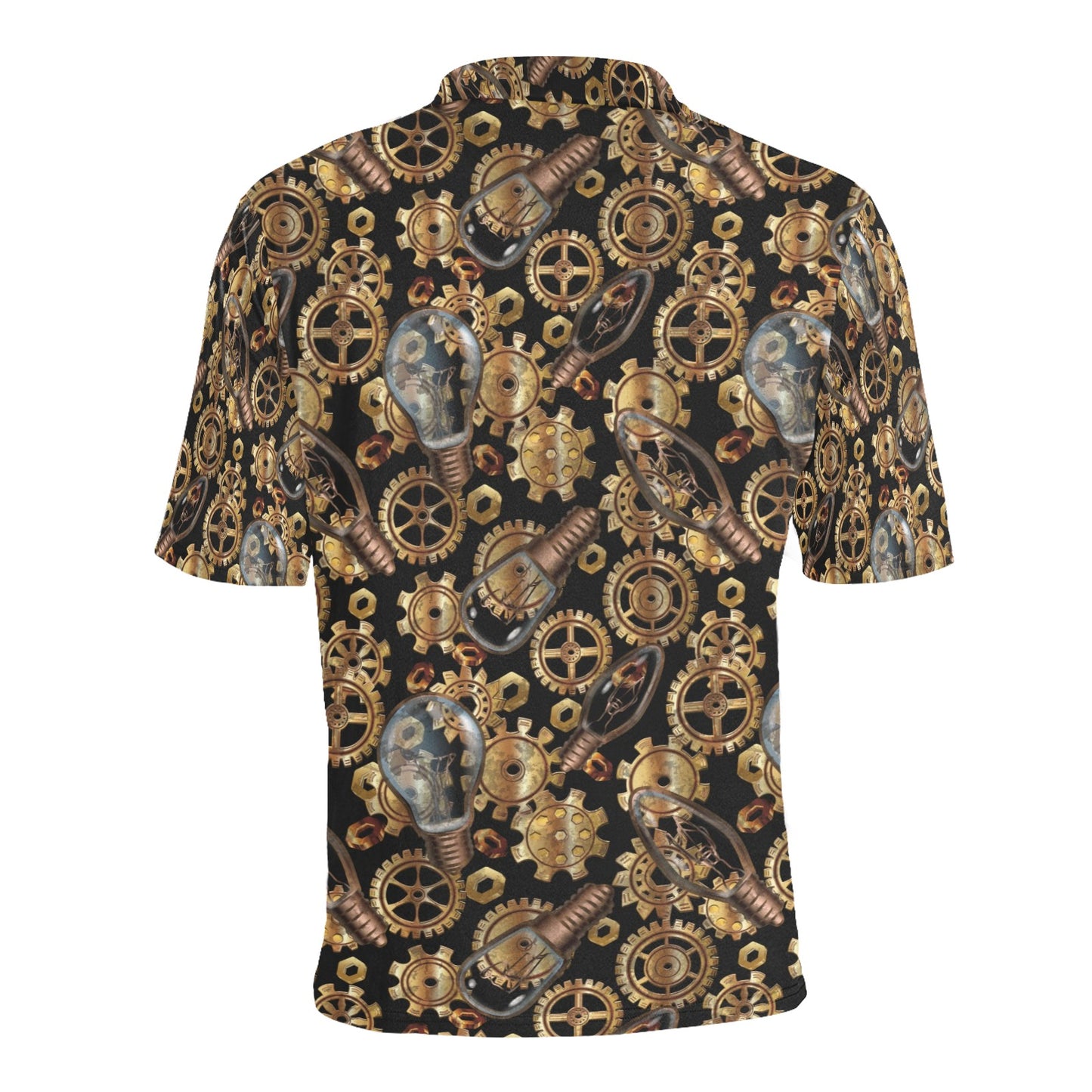 Steampunk Lightbulb Print Design LKS304 Men Polo Shirt