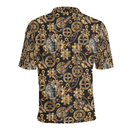 Steampunk Lightbulb Print Design LKS304 Men Polo Shirt