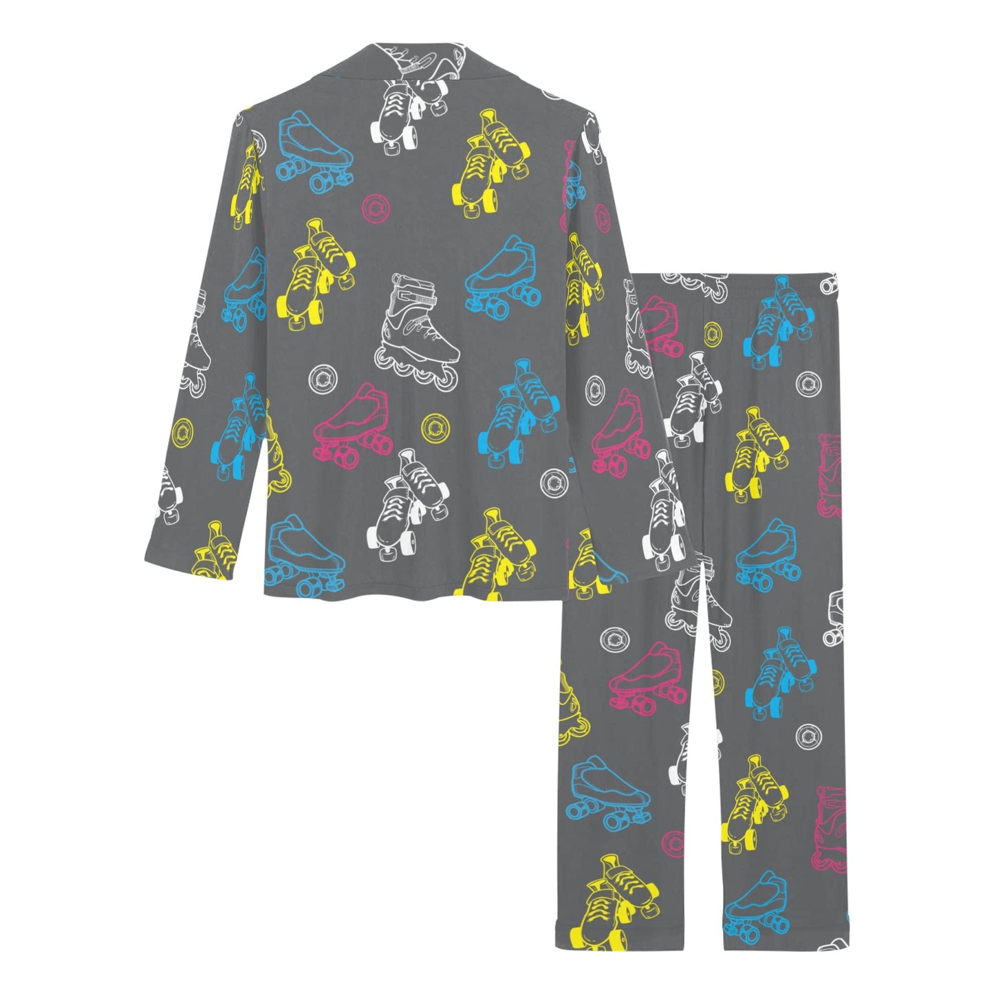 Roller skate Pattern Print Design A02 Women's Long Pajama Set