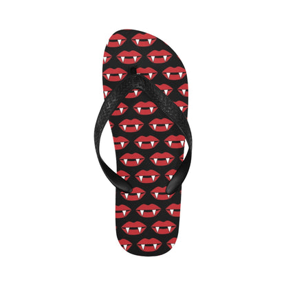 Vampire Lips Print Design LKS302 Flip Flops
