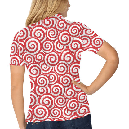 Candy Pattern Print Design 03 Women's Polo Shirt