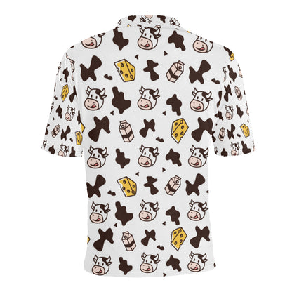 Cow Pattern Print Design 06 Men Polo Shirt
