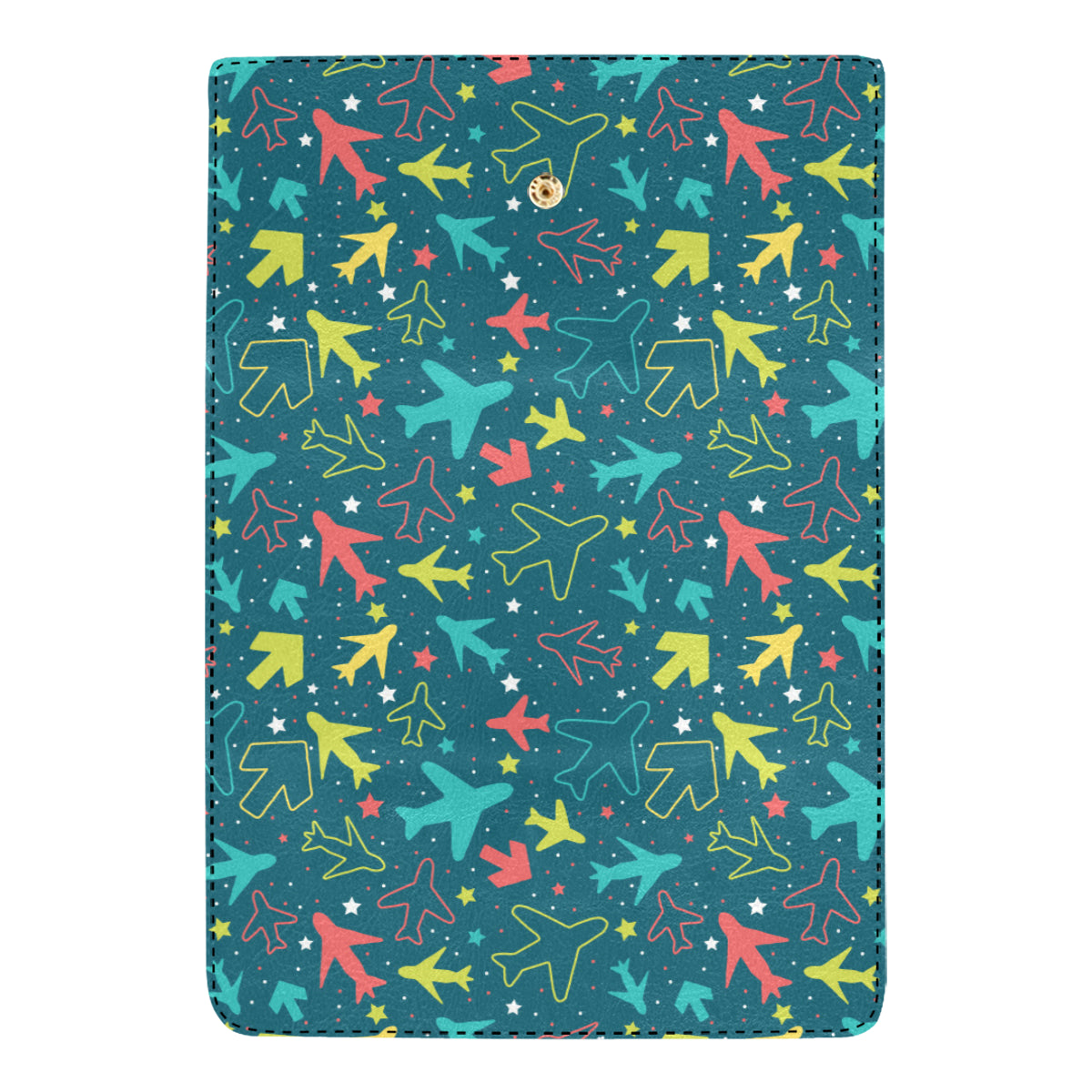 Airplane Pattern Print Design 05 Women's Trifold Wallet