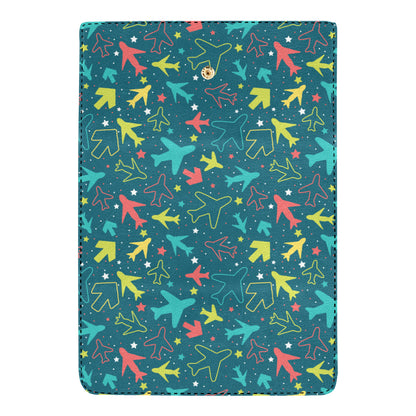 Airplane Pattern Print Design 05 Women's Trifold Wallet