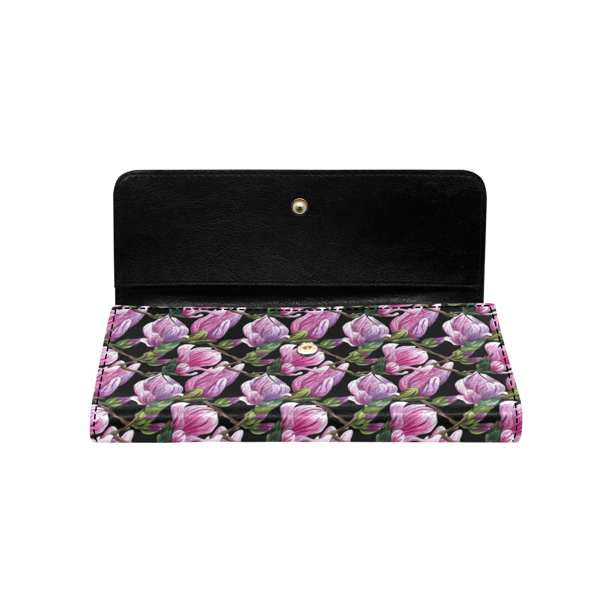 Magnolia Pattern Print Design MAG011 Women's Trifold Wallet