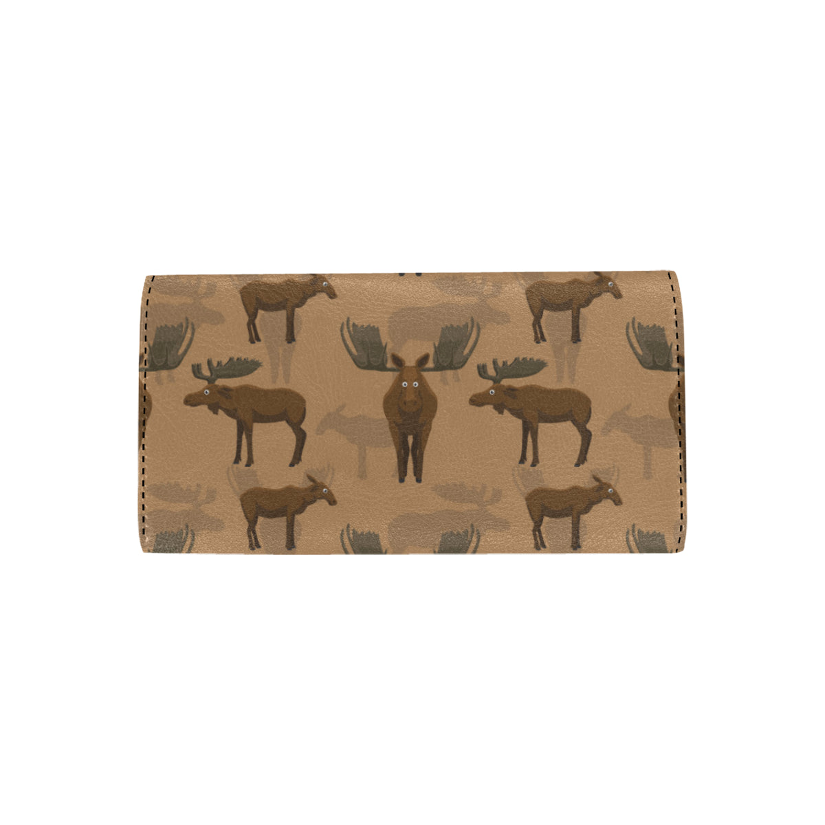 Moose Pattern Print Design 03 Women's Trifold Wallet
