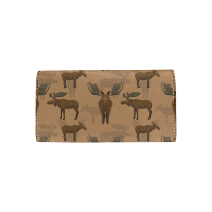 Moose Pattern Print Design 03 Women's Trifold Wallet