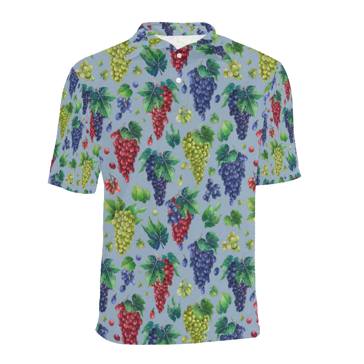 Grape Pattern Print Design GP06 Men Polo Shirt