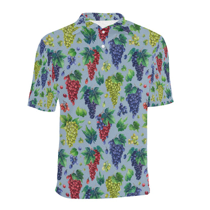Grape Pattern Print Design GP06 Men Polo Shirt
