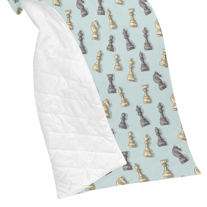 Chess Pattern Print Design 02 Premium Quilt